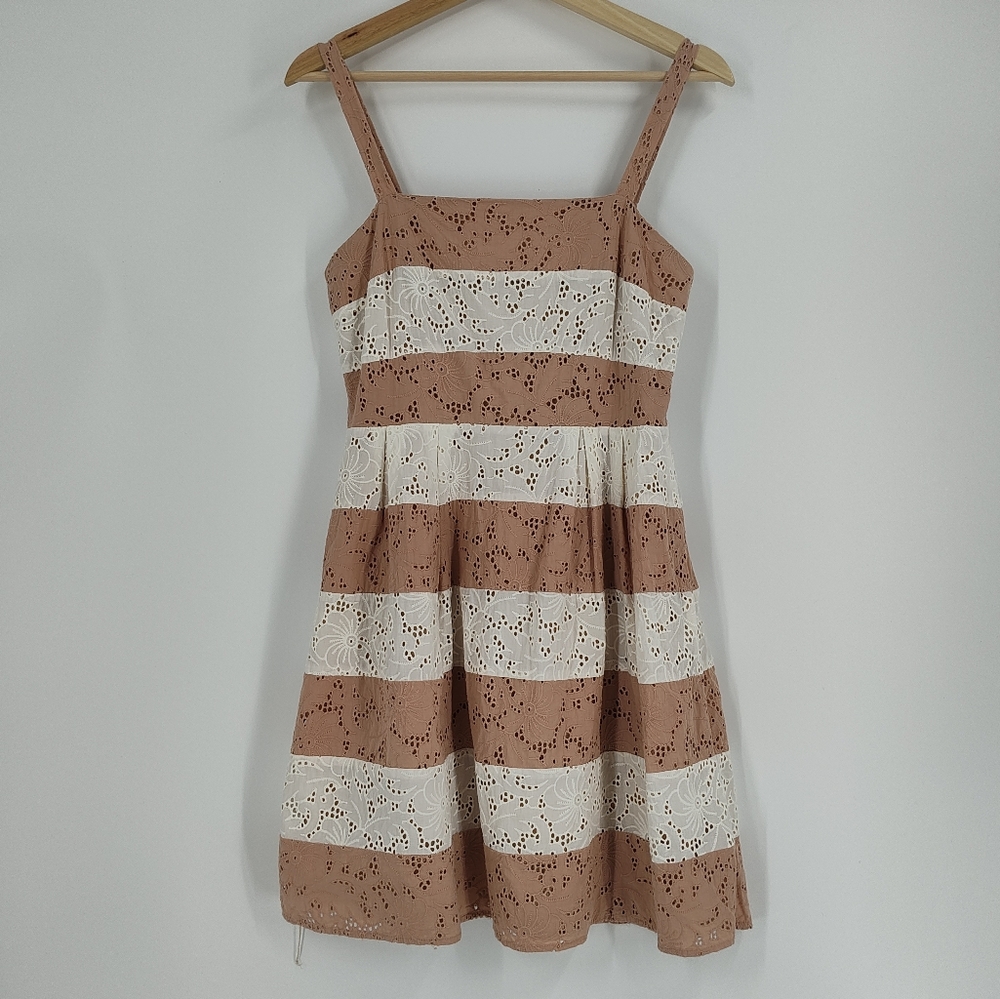 LOFT | eyelet fit & flare dress